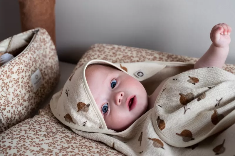 Noppies Badecapes & Wickeltücher | Zuhause-Badecape Printed Duck Baby Hooded Towel -