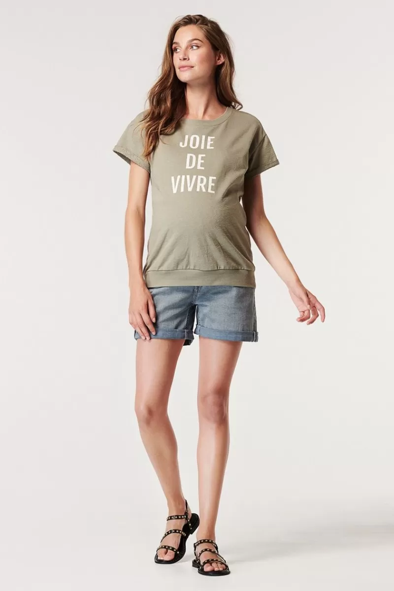 Noppies Jeans-Umstandsshorts Jeans Light Grey -